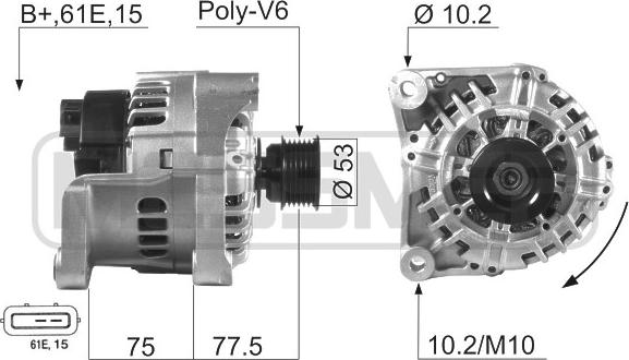 ERA 210012 - Генератор www.autospares.lv