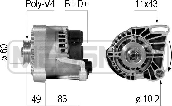 ERA 210086 - Генератор www.autospares.lv