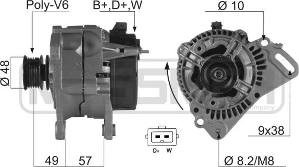 ERA 210030A - Ģenerators www.autospares.lv