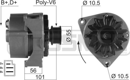 ERA 210032A - Генератор www.autospares.lv