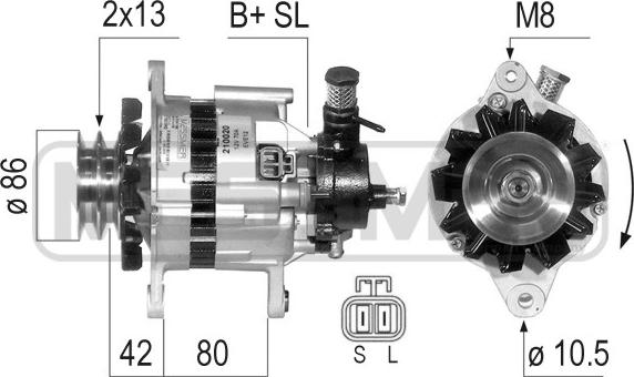 ERA 210020A - Alternator www.autospares.lv