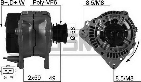 ERA 210192R - Генератор www.autospares.lv