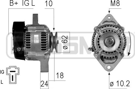 ERA 210148R - Генератор www.autospares.lv