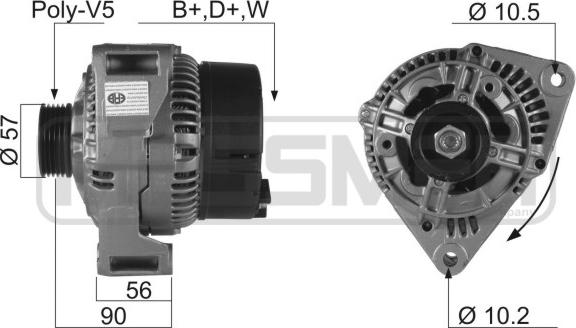 ERA 210157R - Генератор www.autospares.lv