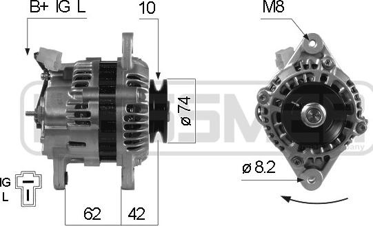 ERA 210107A - Ģenerators www.autospares.lv