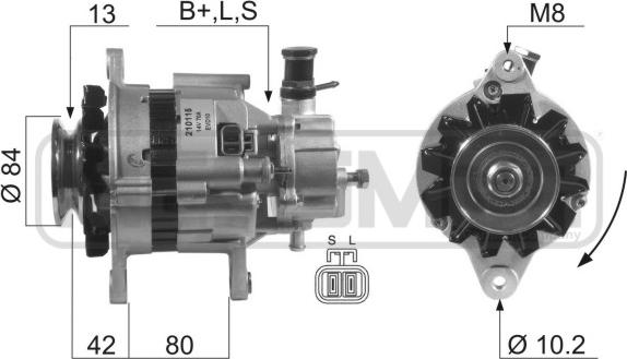 ERA 210115A - Ģenerators www.autospares.lv