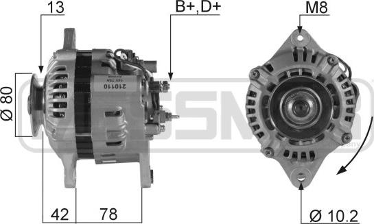 ERA 210110A - Ģenerators www.autospares.lv