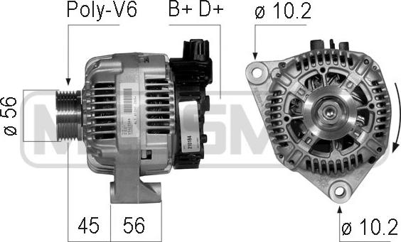 ERA 210184 - Генератор www.autospares.lv