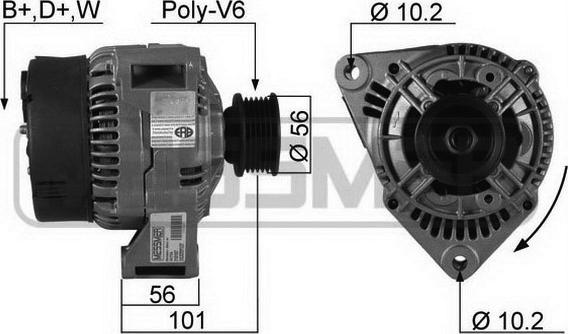 ERA 210187A - Генератор www.autospares.lv