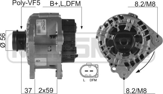 ERA 210134 - Генератор www.autospares.lv