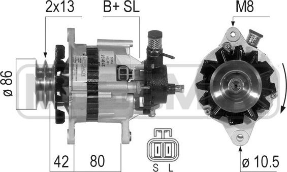 ERA 210135A - Alternator www.autospares.lv