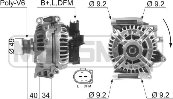 ERA 210133 - Генератор www.autospares.lv