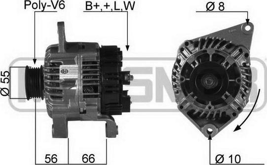 ERA 210122R - Генератор www.autospares.lv