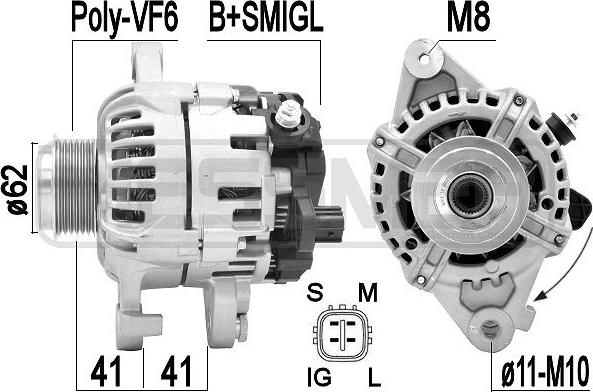 ERA 210896A - Ģenerators www.autospares.lv