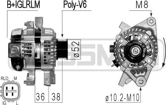 ERA 210840 - Ģenerators www.autospares.lv