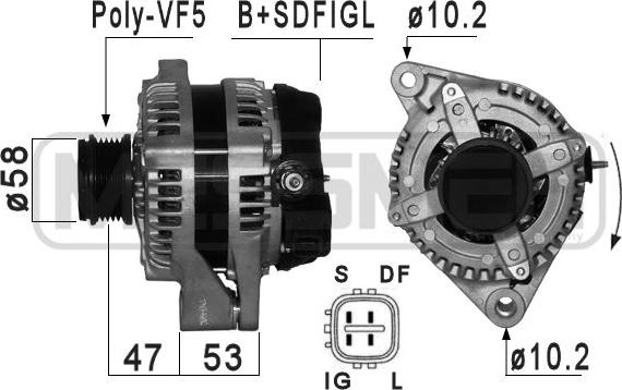 ERA 210859A - Ģenerators www.autospares.lv