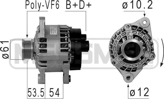 ERA 210853 - Ģenerators www.autospares.lv