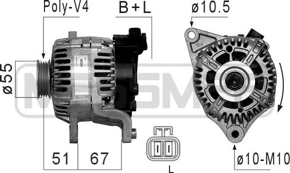 ERA 210857 - Ģenerators www.autospares.lv