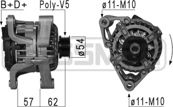 ERA 210866A - Ģenerators www.autospares.lv