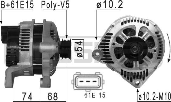 ERA 210868A - Alternator www.autospares.lv