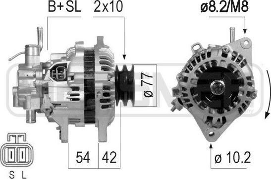 ERA 210801 - Alternator www.autospares.lv