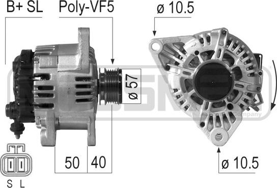 ERA 210814 - Генератор www.autospares.lv