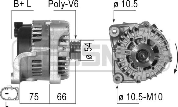 ERA 210815 - Ģenerators www.autospares.lv