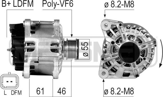 ERA 210816 - Ģenerators www.autospares.lv