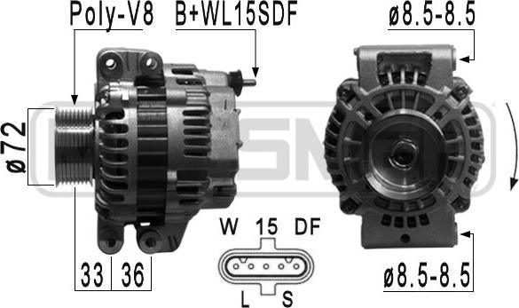 ERA 210817 - Генератор www.autospares.lv