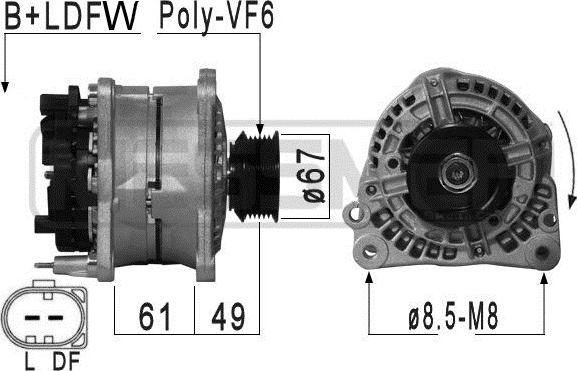 ERA 210880A - Генератор www.autospares.lv