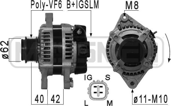 ERA 210882A - Ģenerators www.autospares.lv