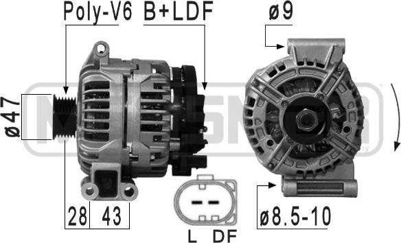 ERA 210887A - Ģenerators www.autospares.lv