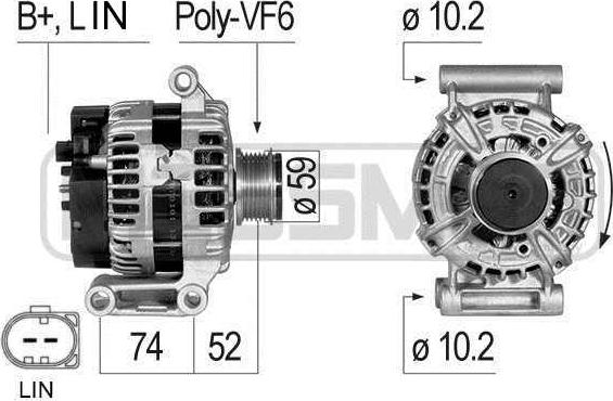 ERA 210835 - Генератор www.autospares.lv