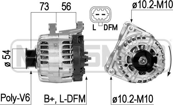 ERA 210832 - Генератор www.autospares.lv