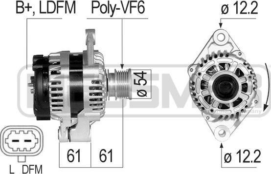 ERA 210826 - Ģenerators www.autospares.lv