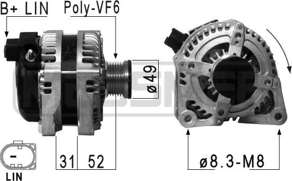 ERA 210873 - Ģenerators www.autospares.lv