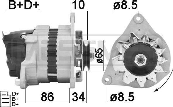 ERA 210343A - Генератор www.autospares.lv