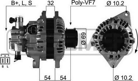 ERA 210381R - Генератор www.autospares.lv