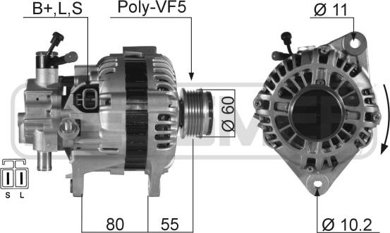 ERA 210387 - Генератор www.autospares.lv