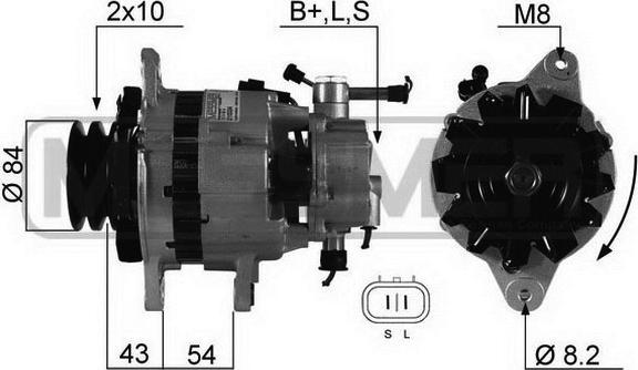 ERA 210334 - Генератор www.autospares.lv