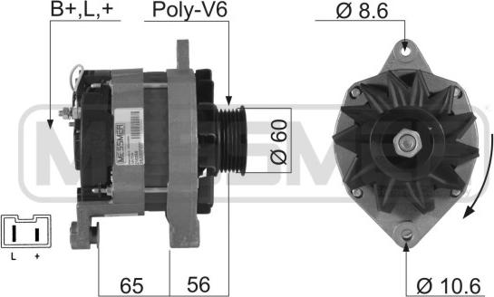 ERA 210258R - Генератор www.autospares.lv