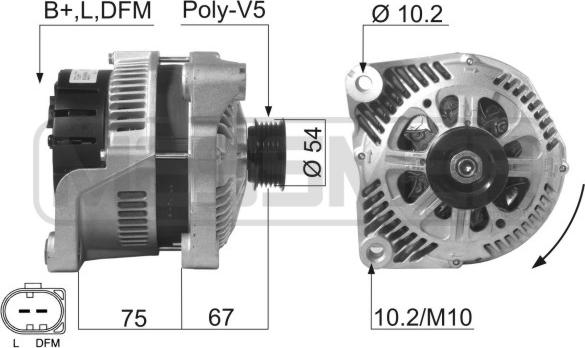 ERA 210260A - Генератор www.autospares.lv