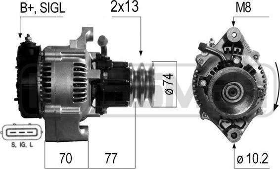 ERA 210267A - Генератор www.autospares.lv