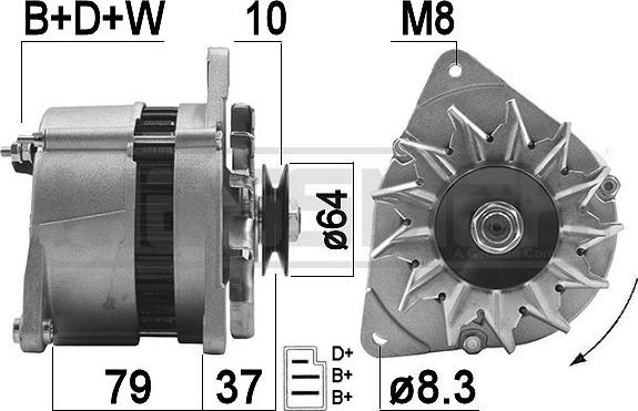 ERA 210204A - Alternator www.autospares.lv