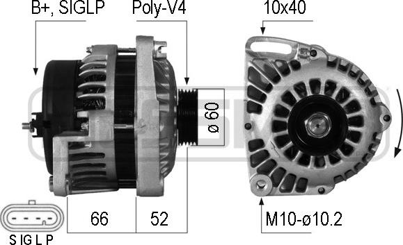 ERA 210206A - Ģenerators www.autospares.lv