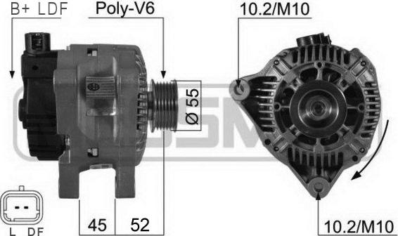 ERA 210207 - Генератор www.autospares.lv