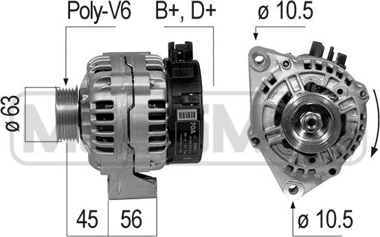 ERA 210216 - Генератор www.autospares.lv