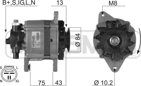 ERA 210289R - Генератор www.autospares.lv