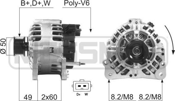 ERA 210224A - Alternator www.autospares.lv