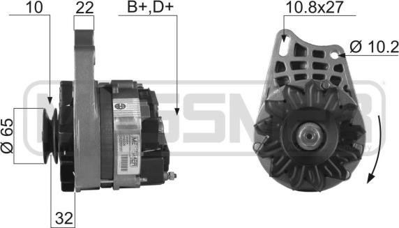 ERA 210225A - Генератор www.autospares.lv